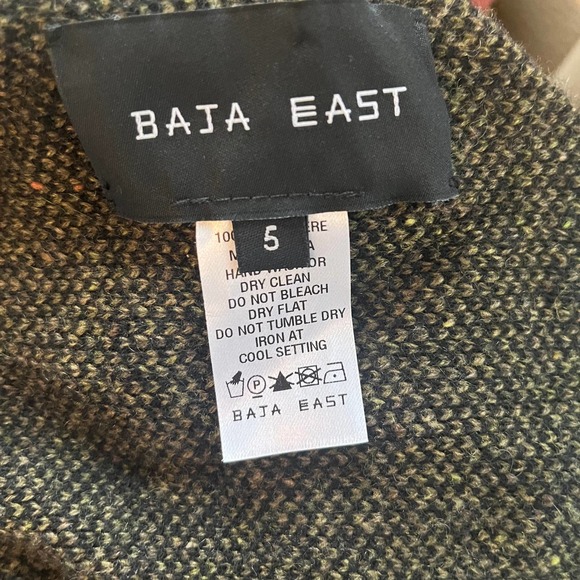 Baja East 100% Cashmere Cardigan Sweater Open Front XXL Thriving Black Brown - Picture 3 of 7